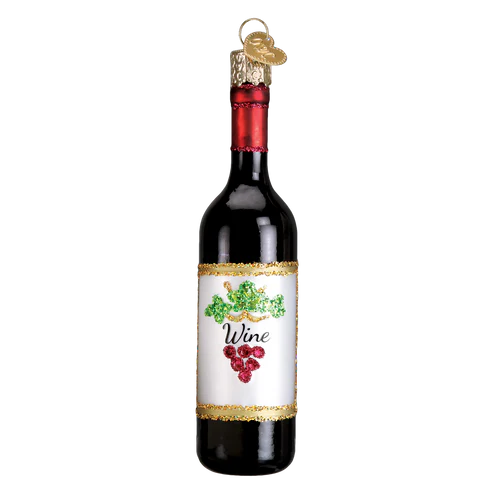 Red Wine Bottle Ornament