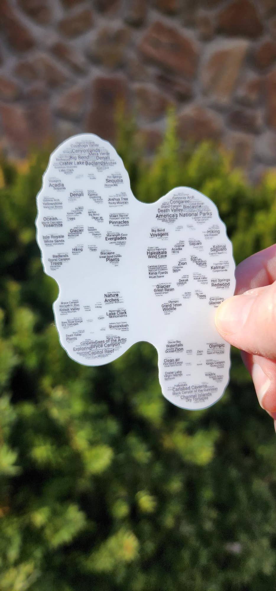 National Parks Hiking Boot Print Sticker