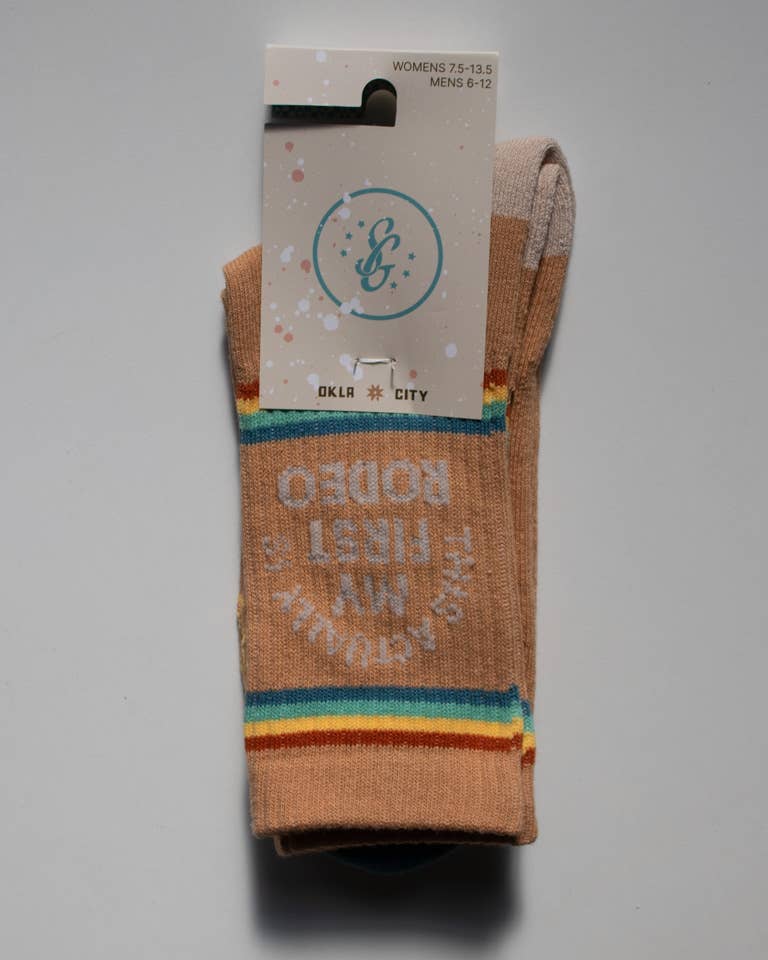Actually My First Rodeo Western Socks