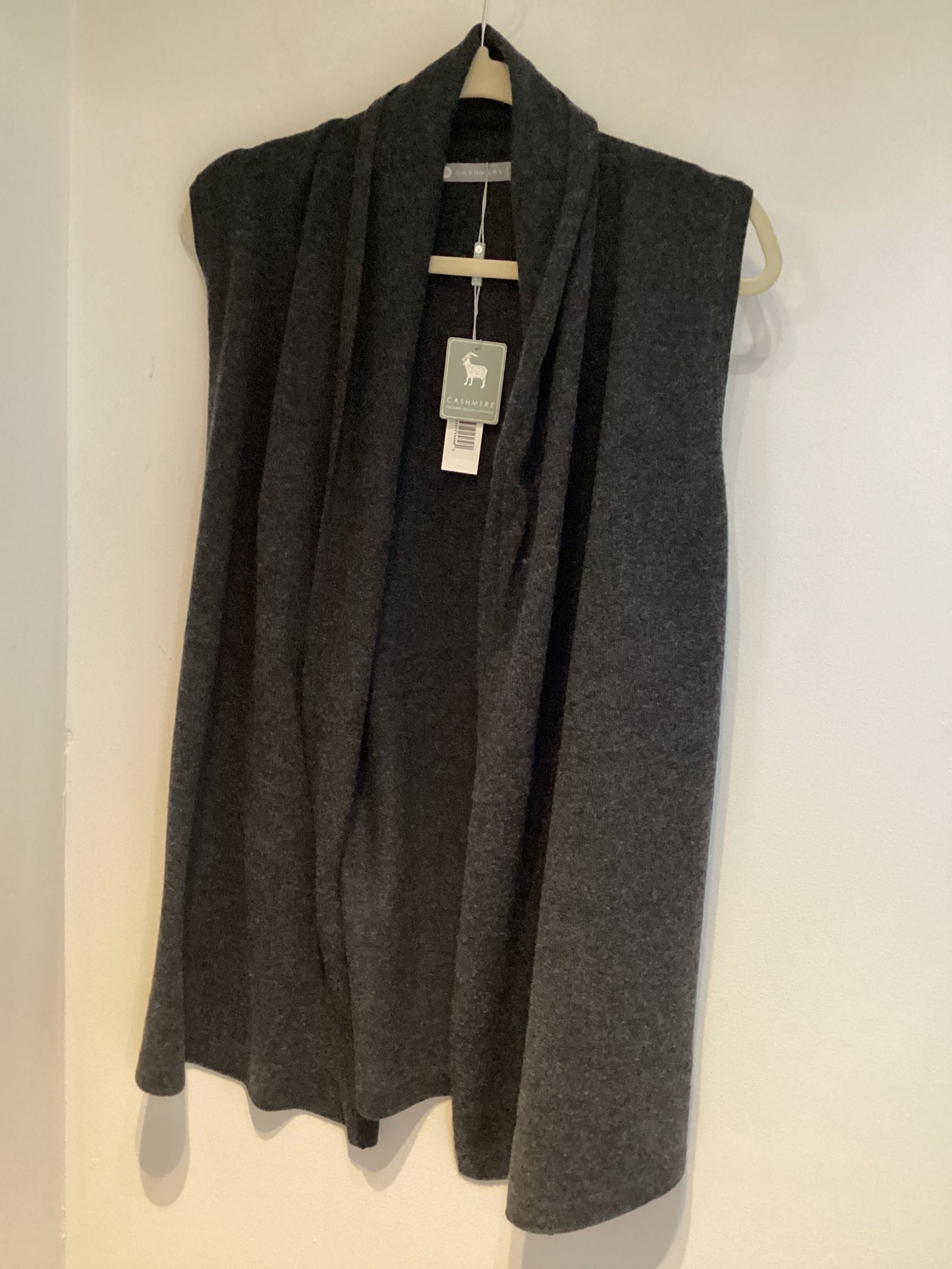 Cashmere Sleeveless Open Vest