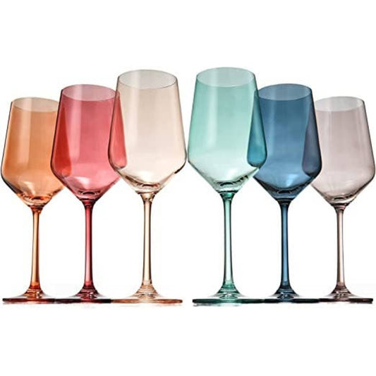 Luxury Crystal Wine Glass | Multicolour | 12 oz
