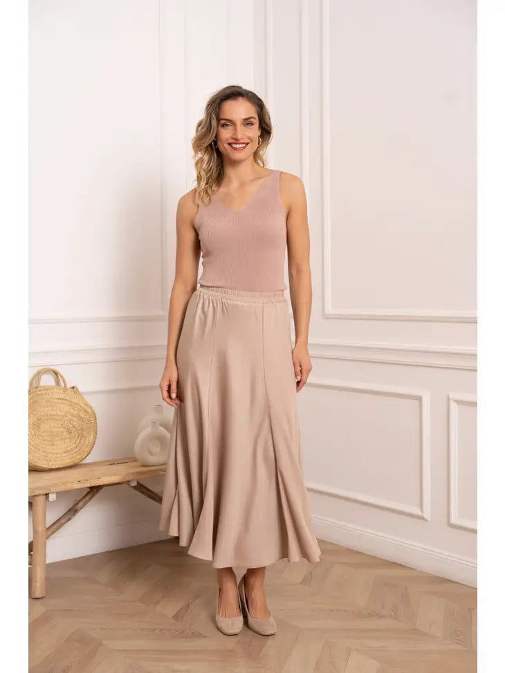 Valentine Plain Satin Skirt