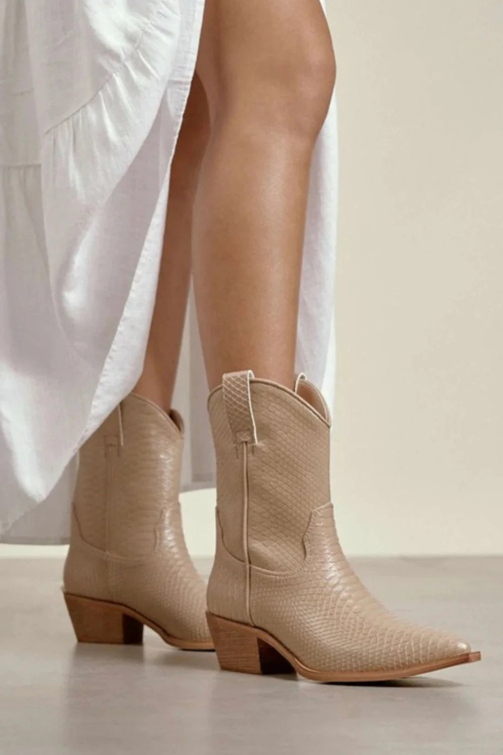 KARLIE Cowboy Boots | Taupe