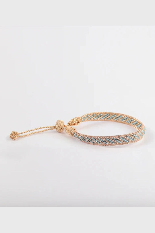 Izy n°2 bracelet in Peach Sky Blue
