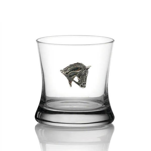 Menagerie Horse Head Modern Rocks Glass/Tumbler