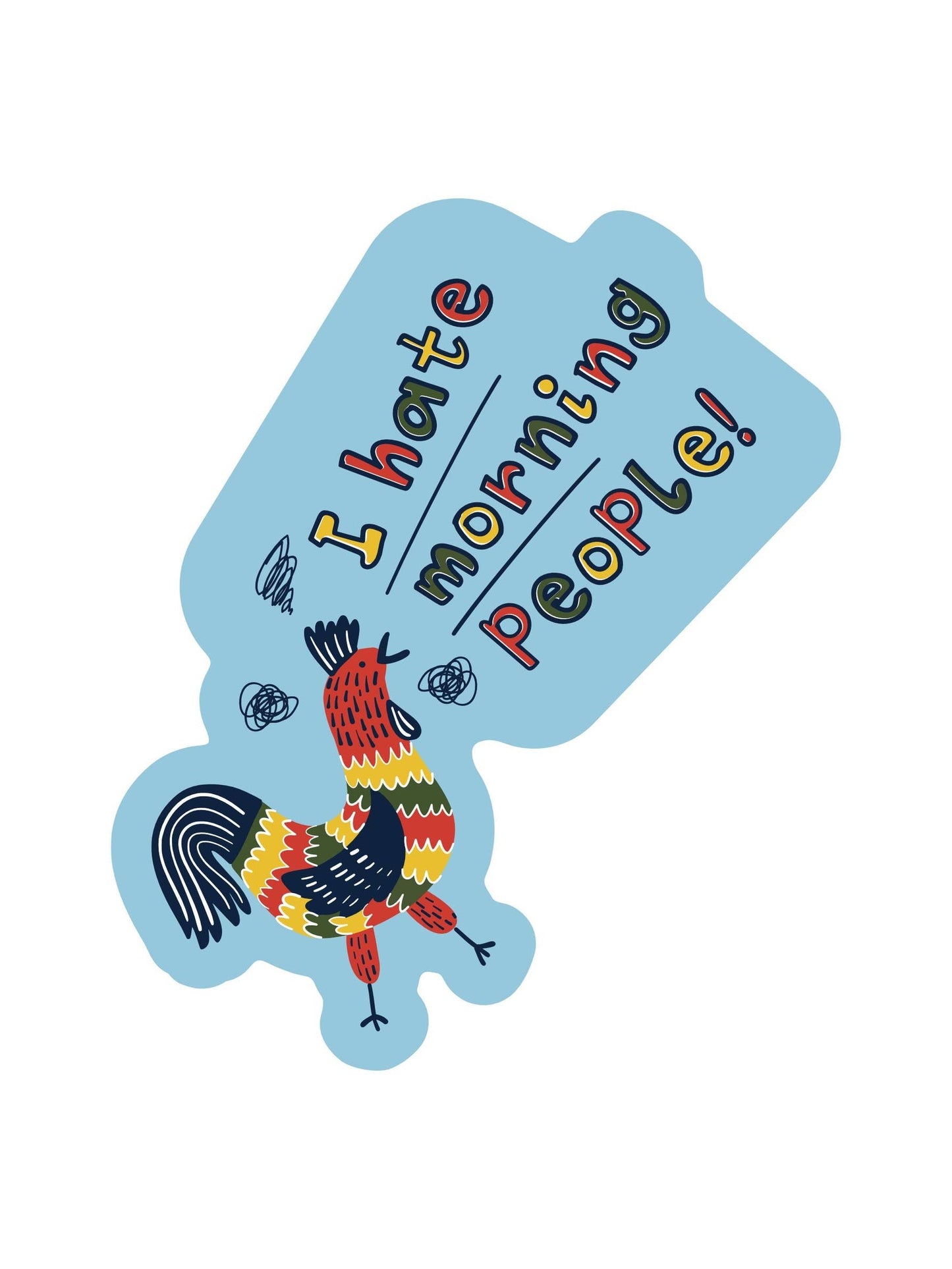 Funny Rooster High Quality Vinyl Sticker