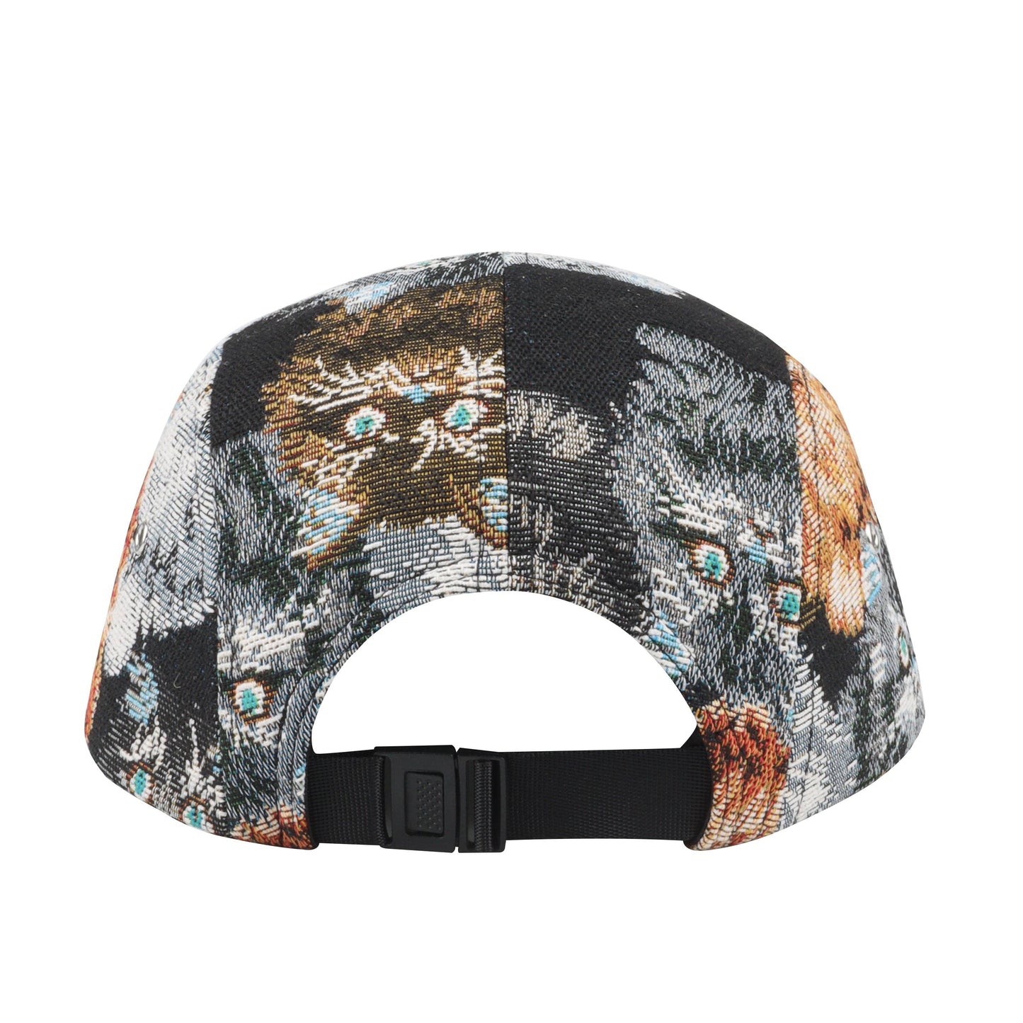 Cat Jacquard 5 Panel Hat Camp Cap | Cat Lover Streetwear Hat | HatPhile