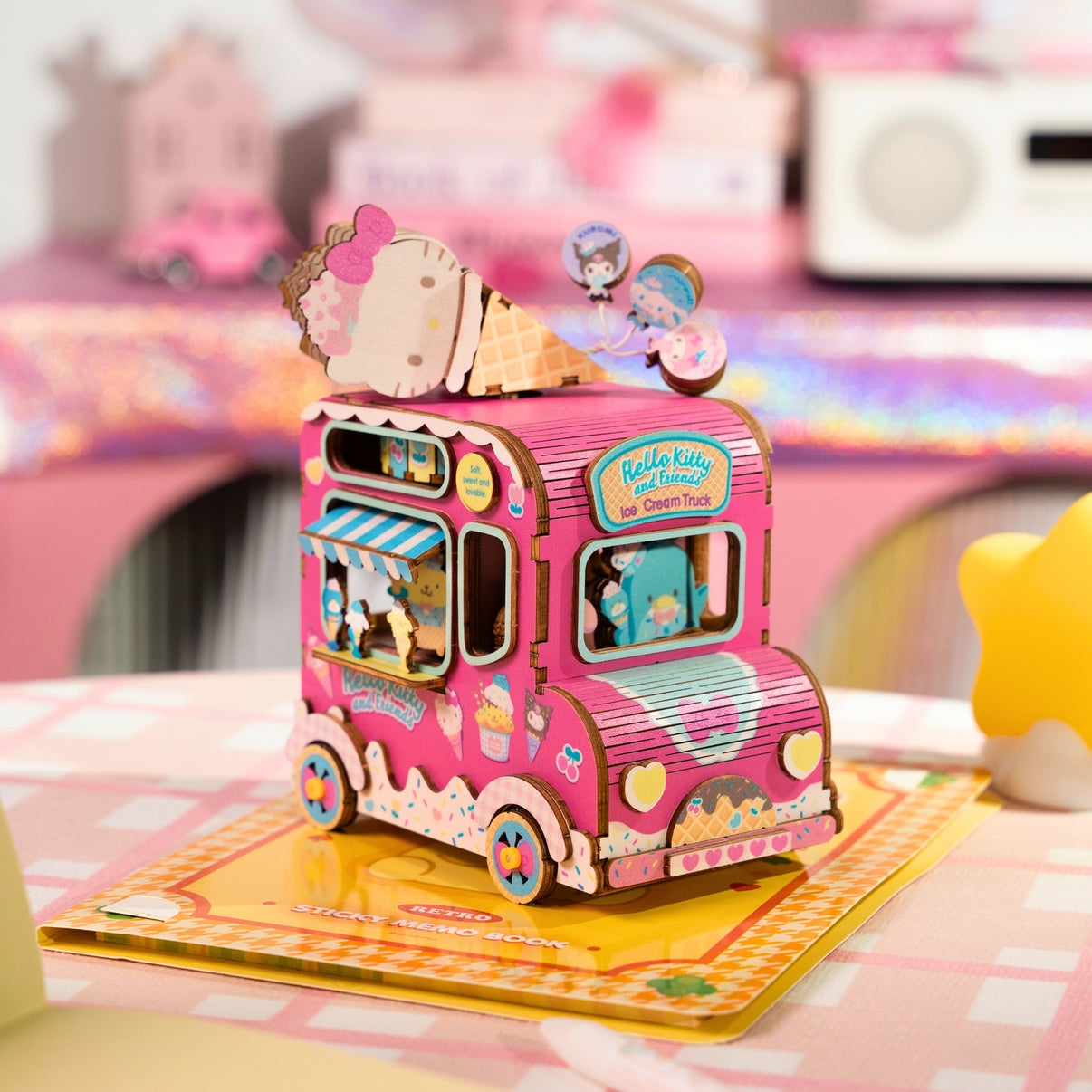Hello Kitty® and Friends Wooden Music Box: Ice Cream Truck