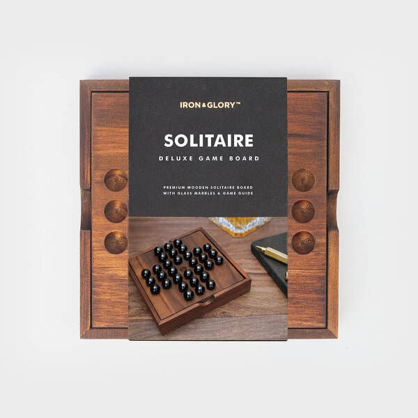 Iron & Glory Wooden Solitaire Game