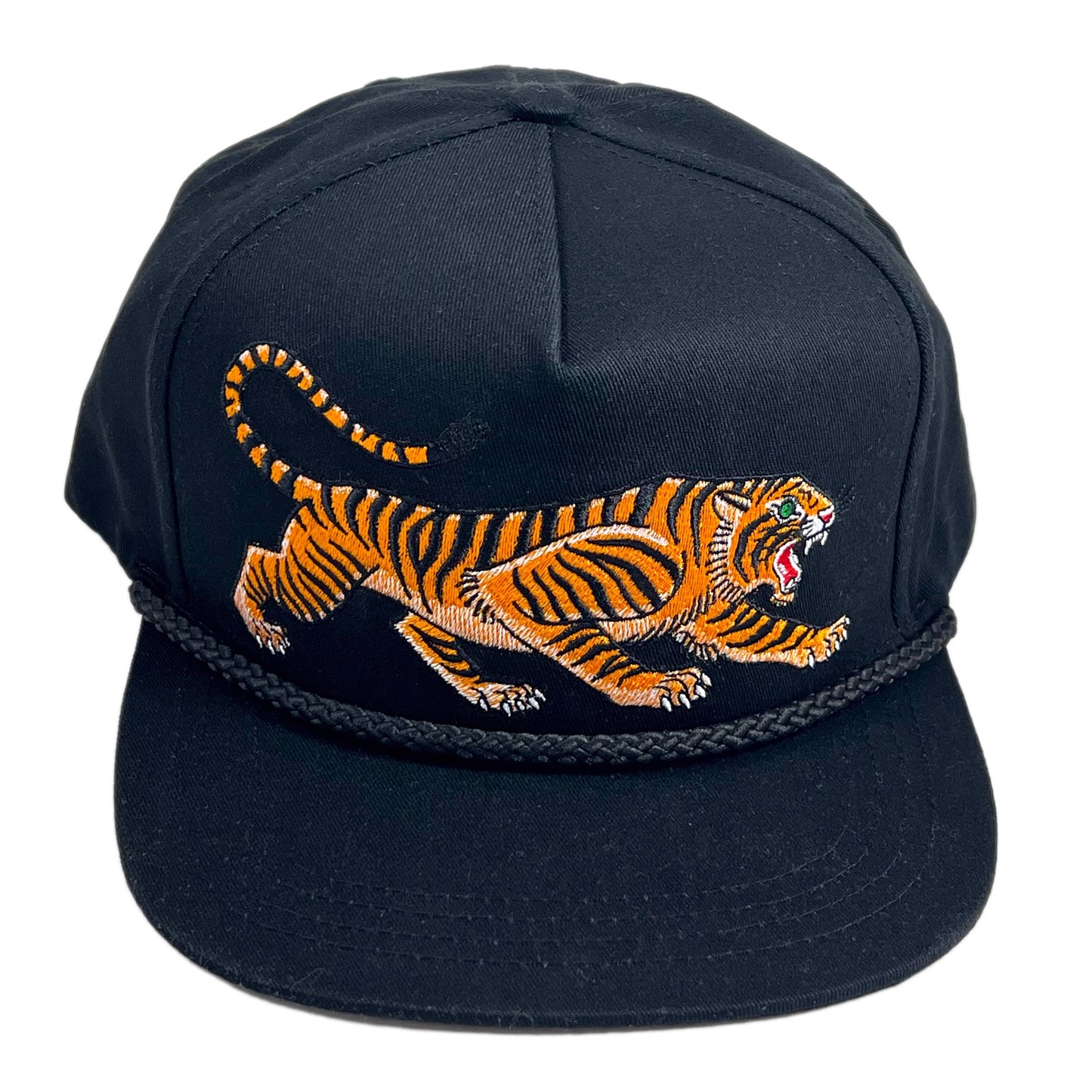Unisex Tattoo-Style Tiger Cap in Spruce Green