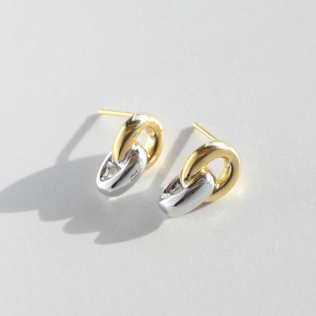 Infinity Chain Stud Earrings
