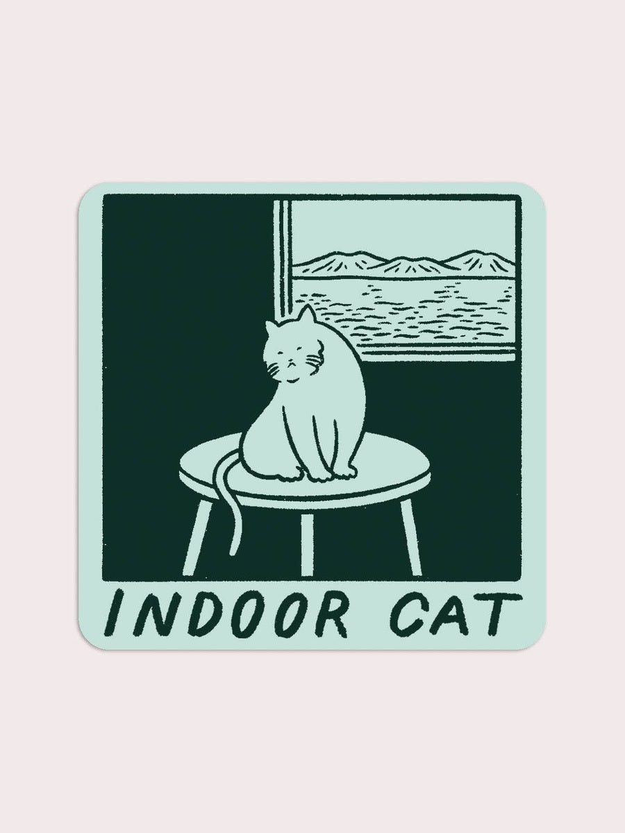 Indoor Cat (Satoshi) Vinyl Sticker