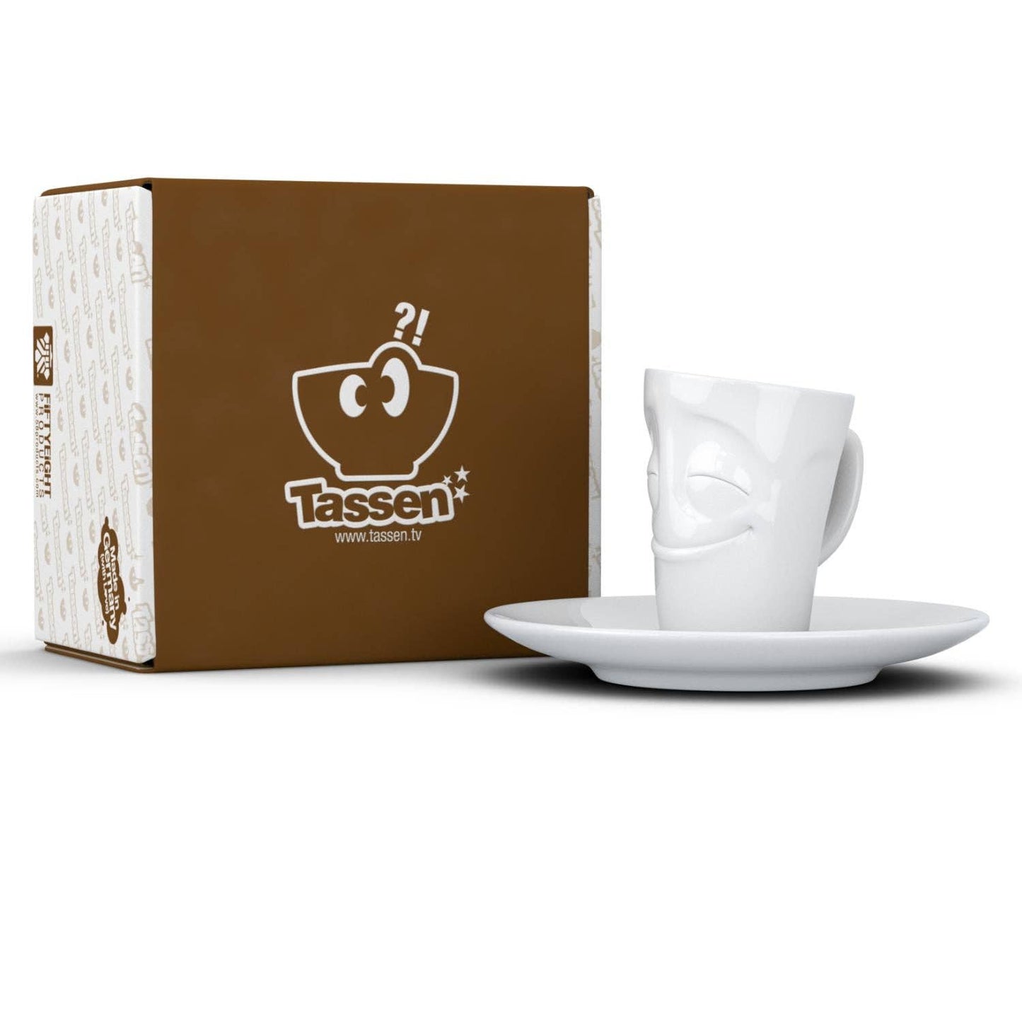 Cheery Face Espresso Cup with Saucer