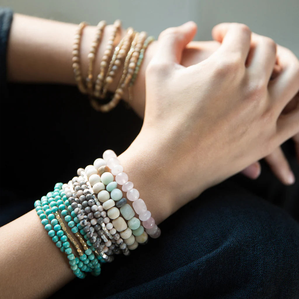 Stone Stacking Bracelet - Turquoise