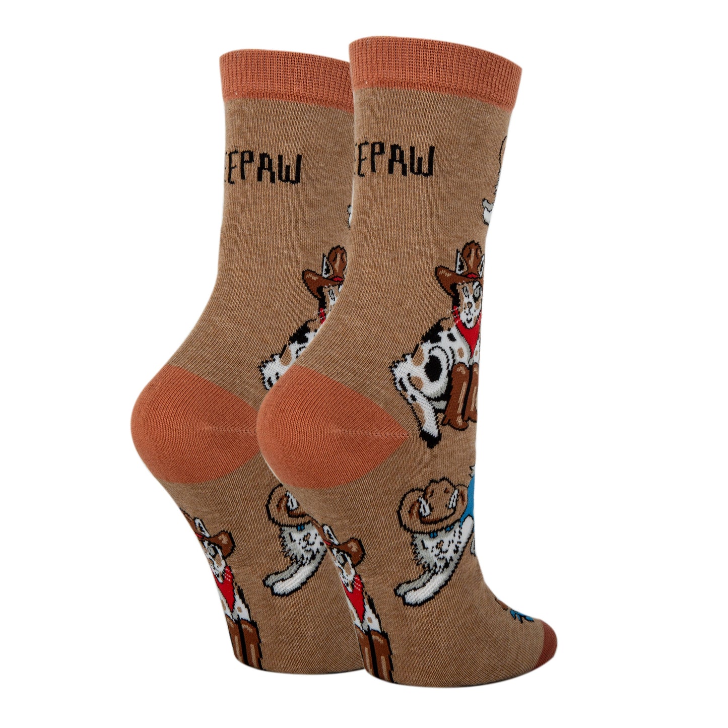 Meowdy | Women's Western Novelty Cotton Crew Socks