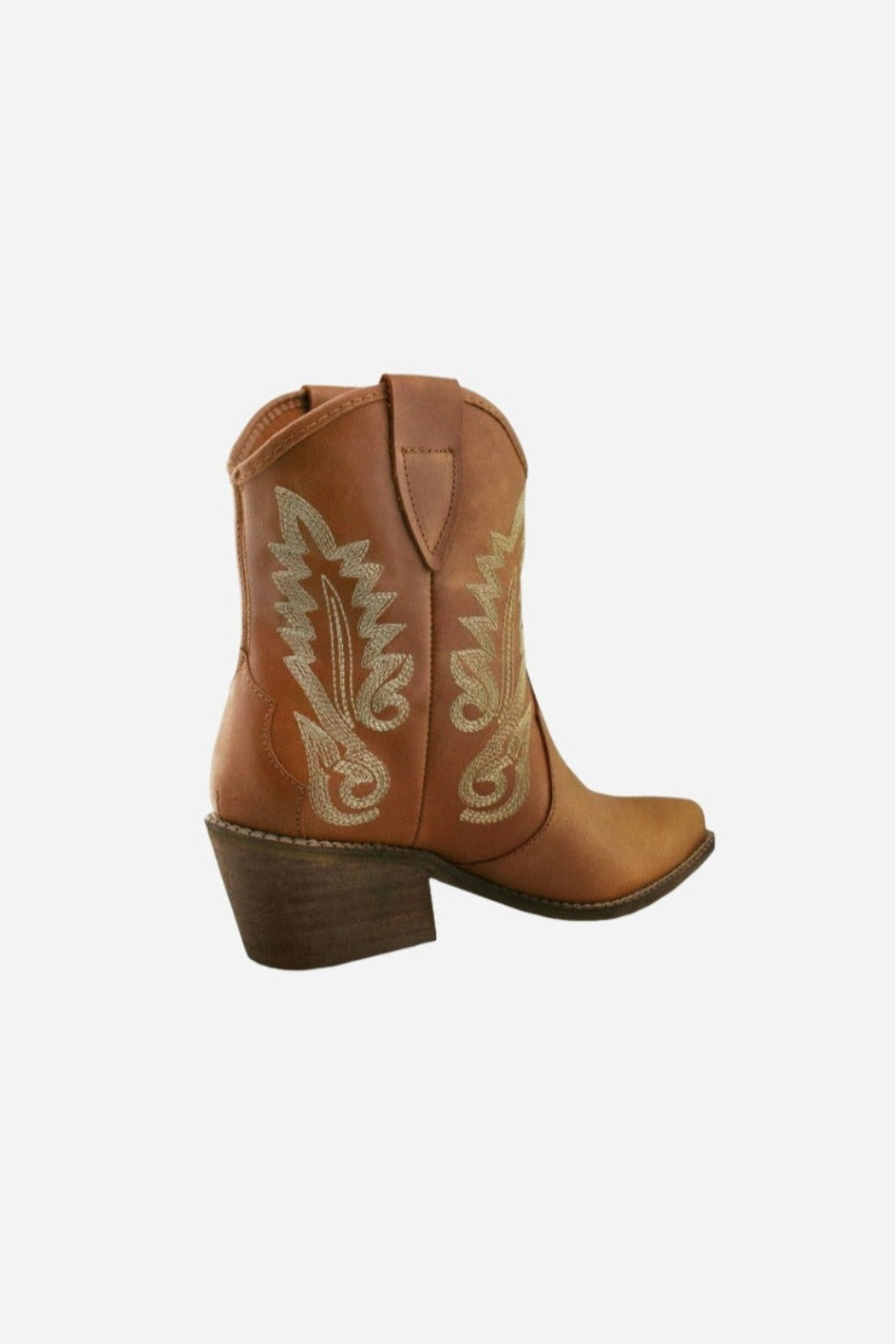 Dekins Western Cowboy Booties | Tan Leather