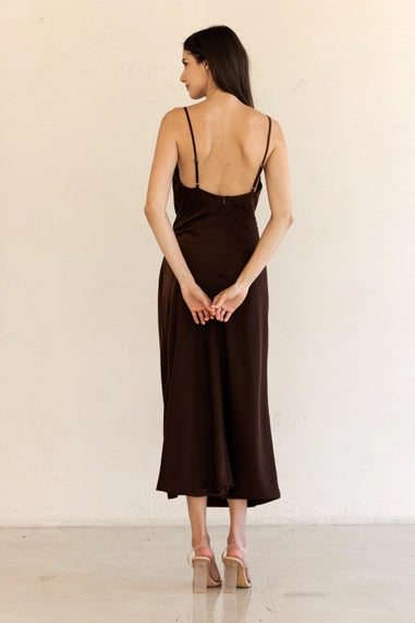Cowl Neck Midi Dress
