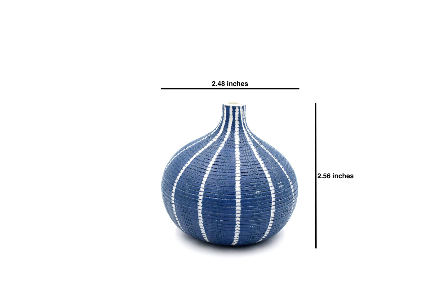 Blue Congo Tiny Handcrafted Porcelain Bud Vase