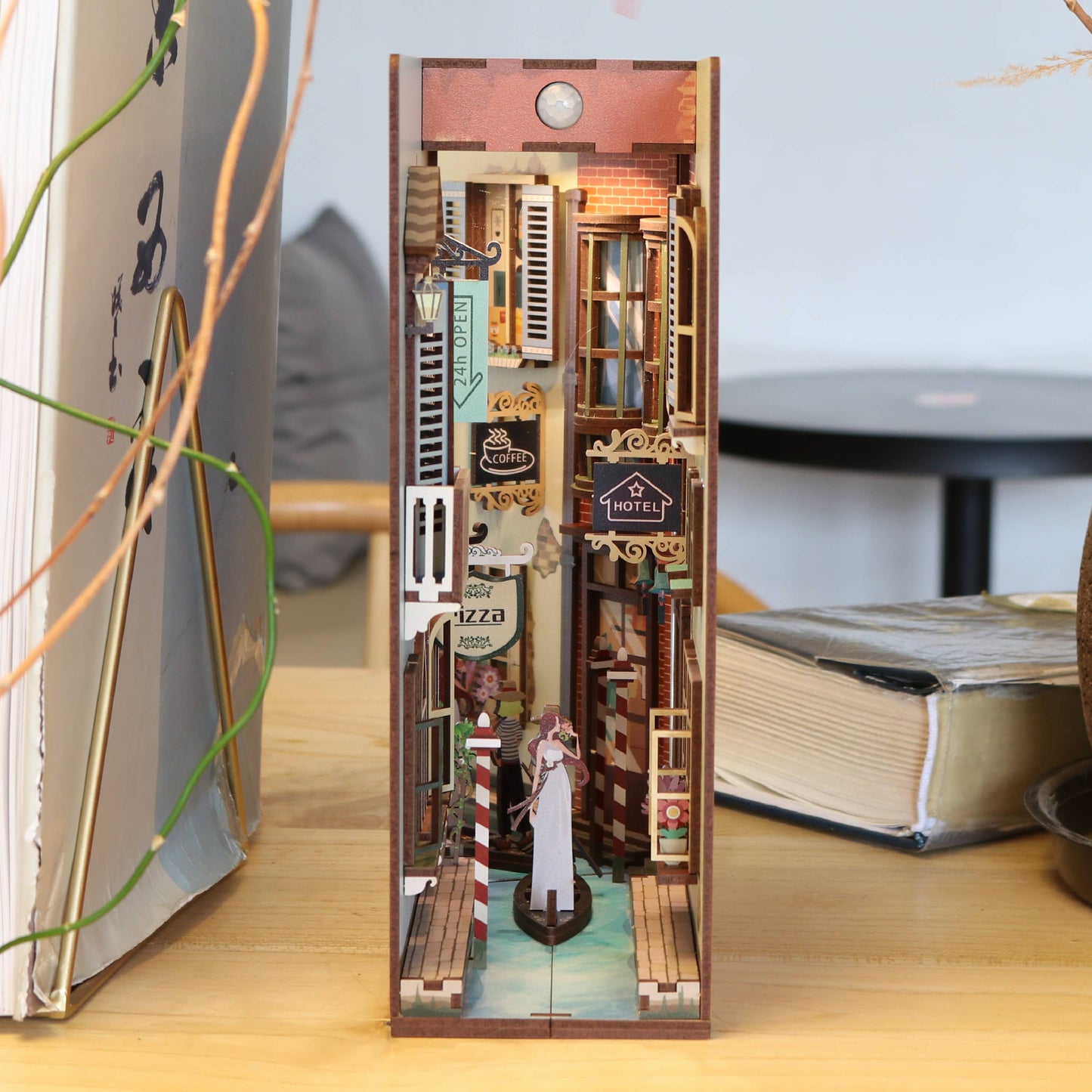 DIY Miniature Model Book Nook Kit: Travel in Venice