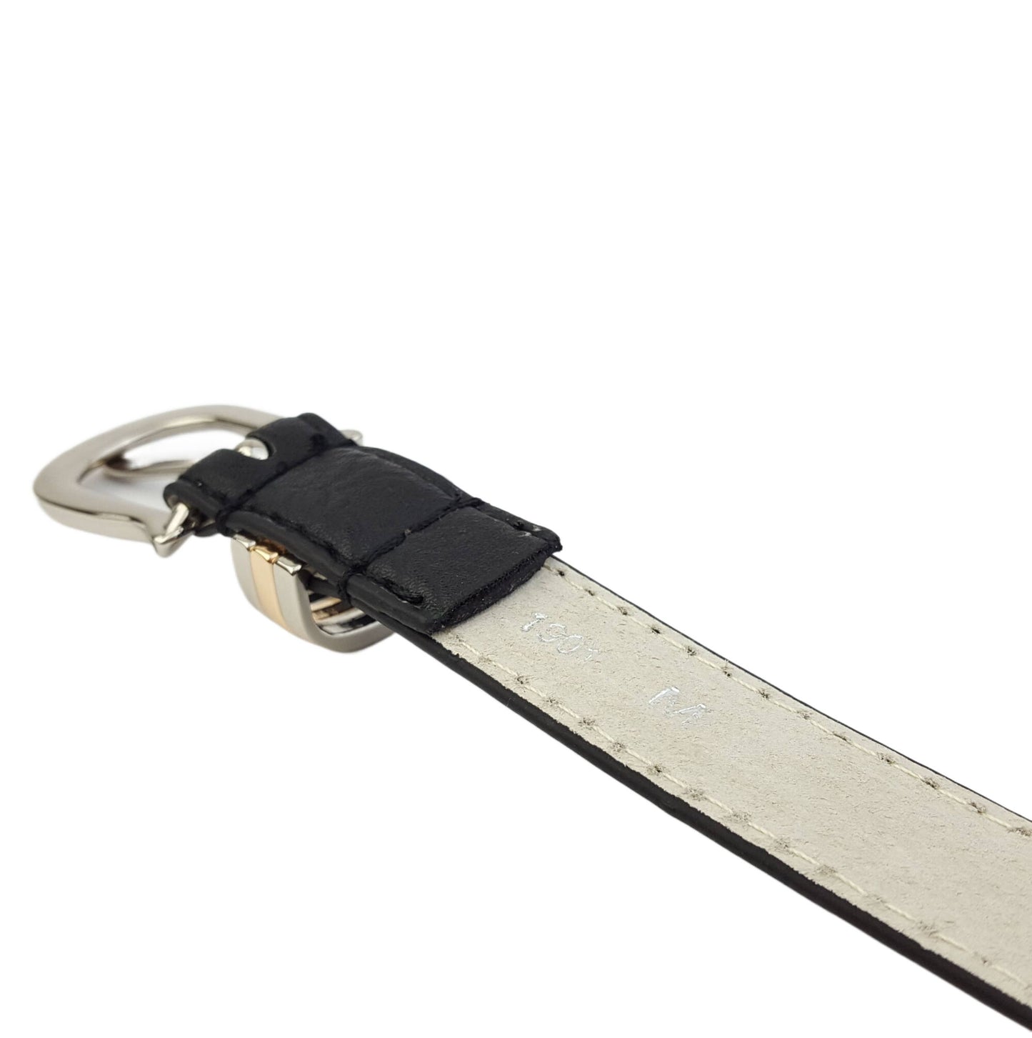 Classic Skinny Silver Buckle Belt
