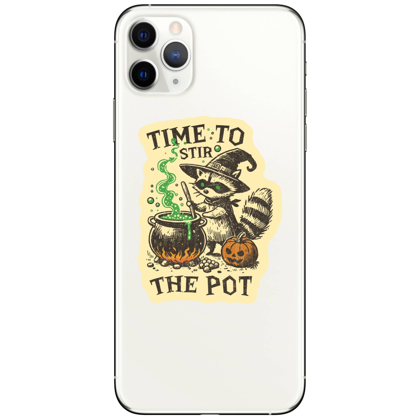 Halloween Fall Raccoon Humor High Quality Vinyl Sticker