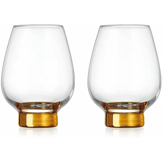 Column Gold Glasses Set of 2 - Red Wine