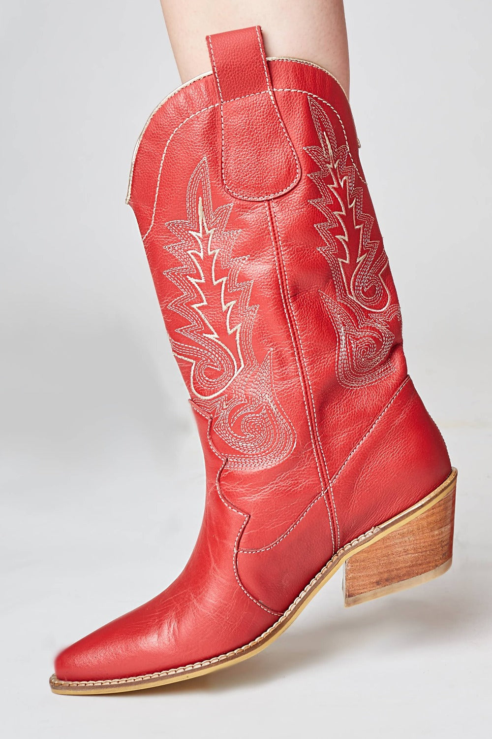 Loyal Western Cowboy Boots | Red Leather