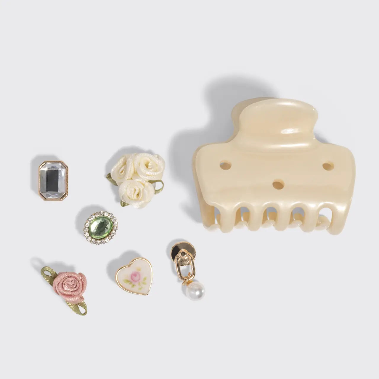 Kitschpop™️ Cloud Clip 7pc Set Vintage - Pearlized Cream