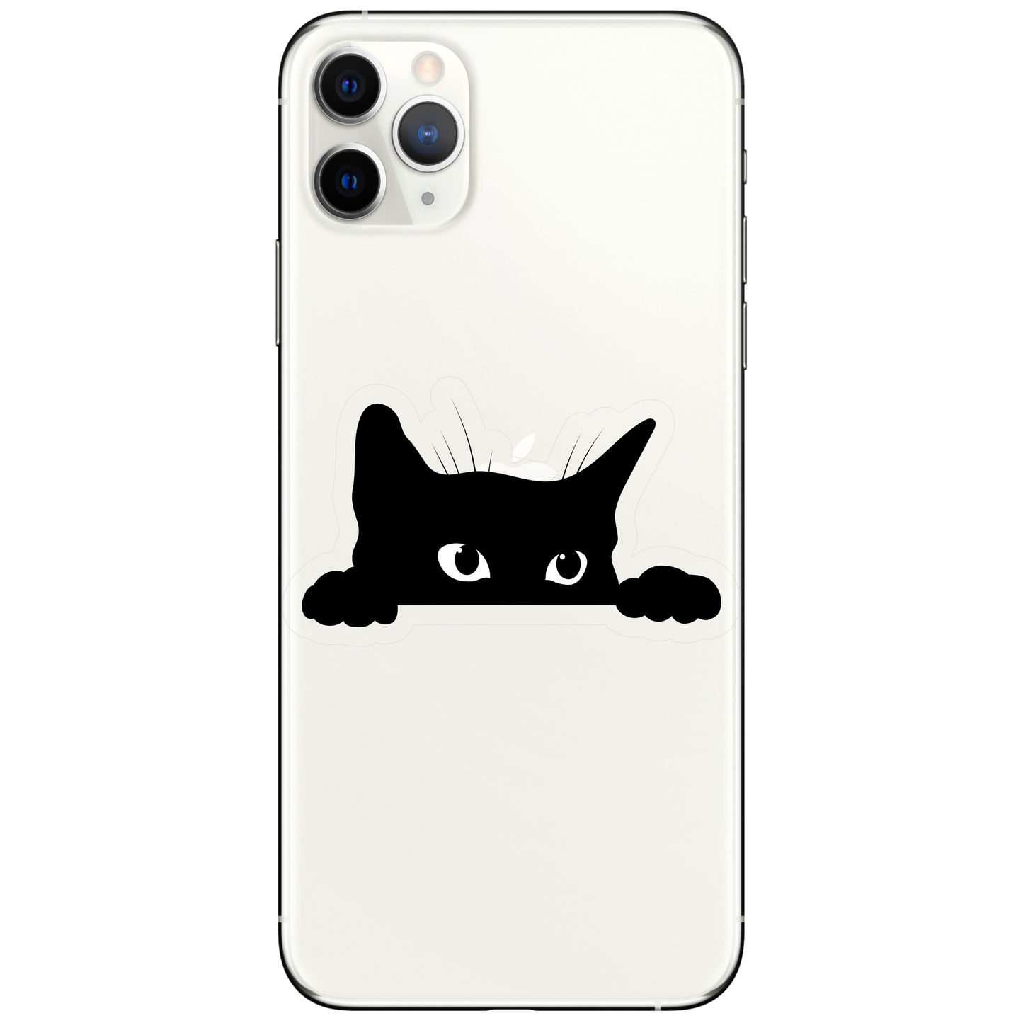 Sneaky Kitty Clear High Quality Vinyl Sticker