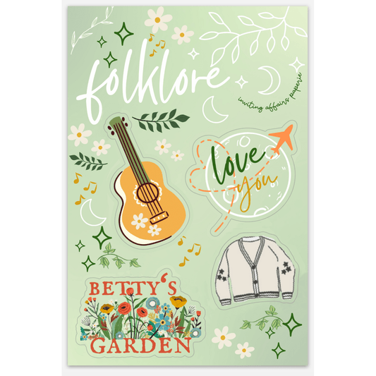 Folklore Sticker Sheet (Taylor Swift)