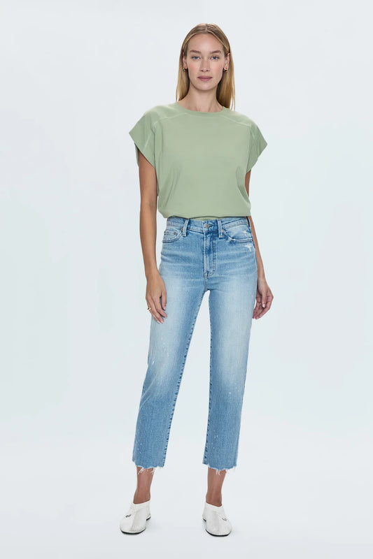 Charlie High Rise Classic Straight Ankle Jean