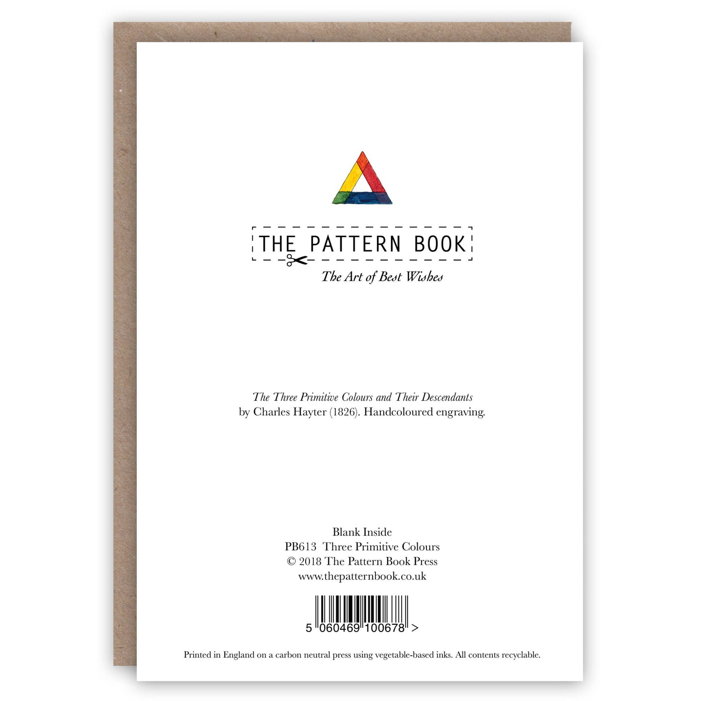 Three Primitive Colours greeting card