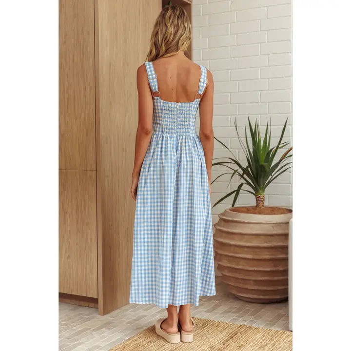 Dorothy Gingham Print Maxi Dress