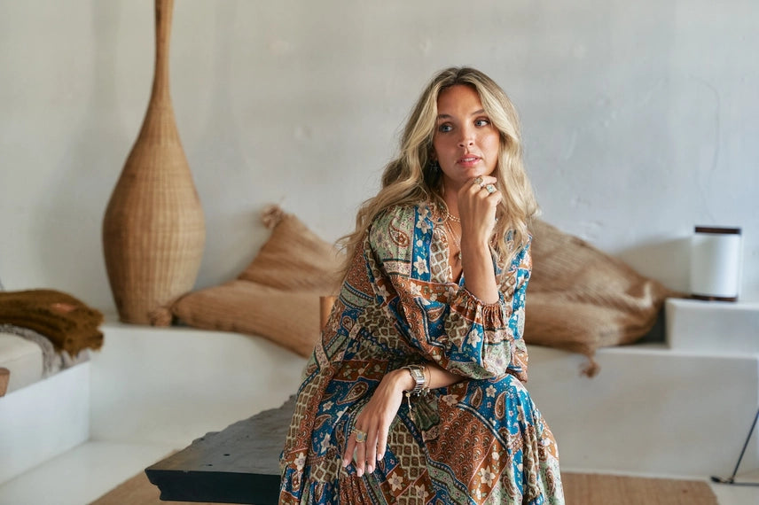 Izabelle Print Teresa Maxi Dress