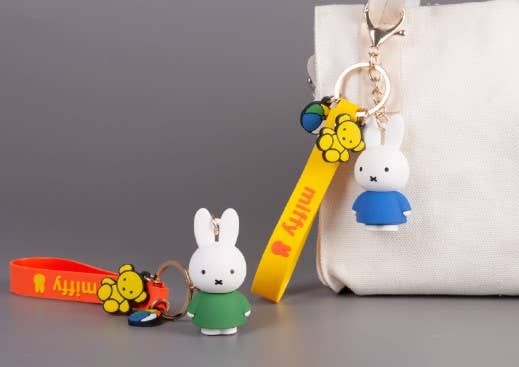Green Miffy Character Figure Key Holder | Bag Charm | Gift Key Ring