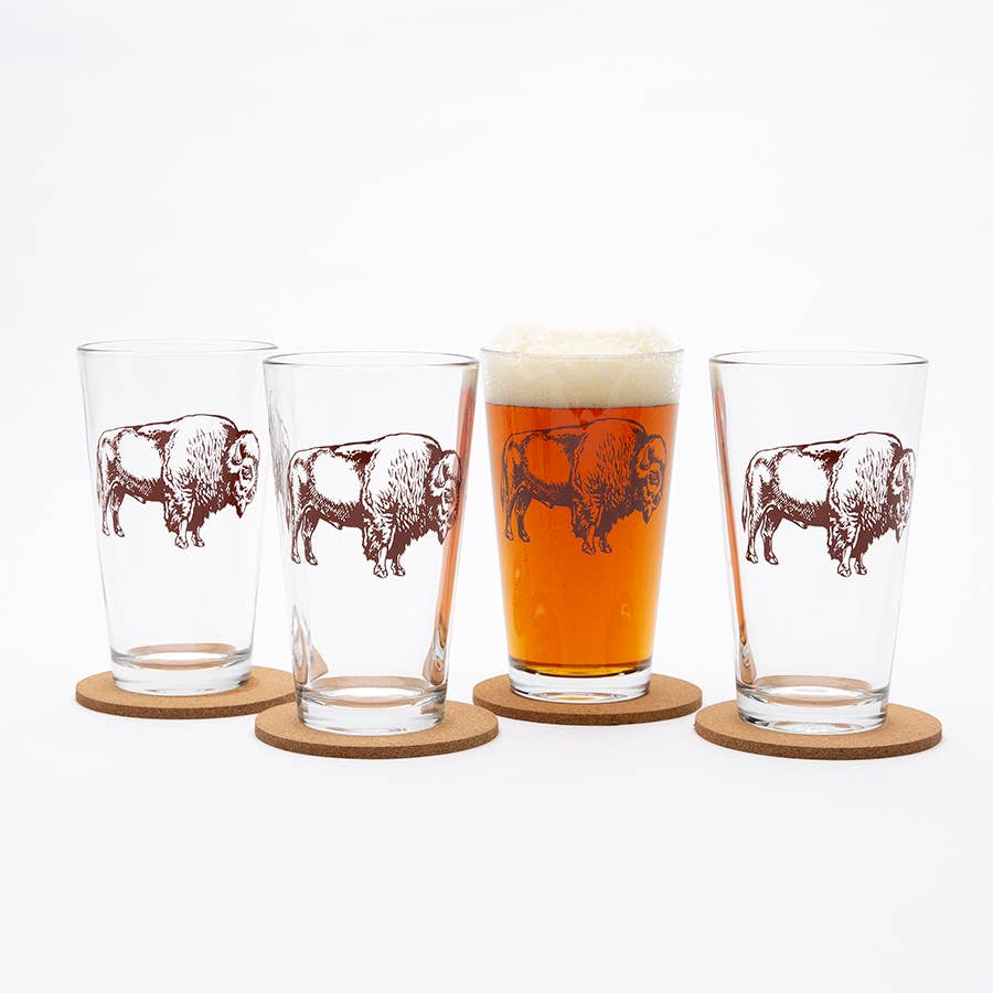 Bison Pint Glass