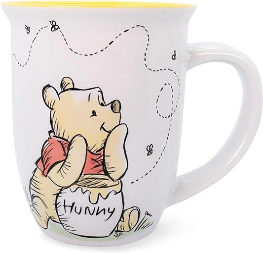 Winnie the Pooh "But First, Hunny" Wide Rim Ceramic Mug