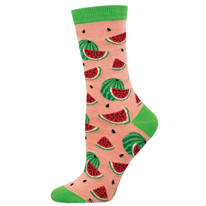 Watermelon Pink Heather Socks