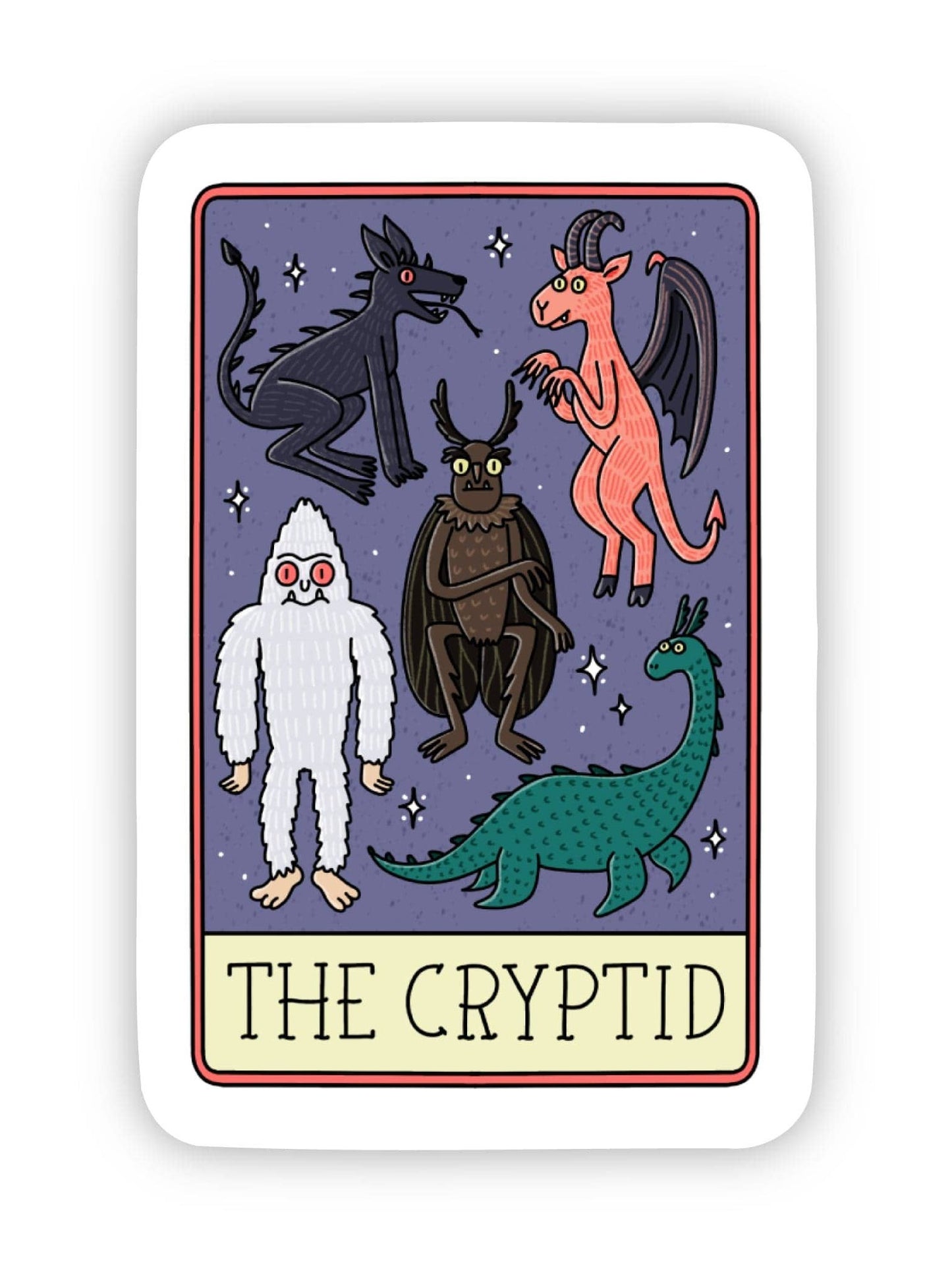 "The Cryptid" Tarot Card Sticker