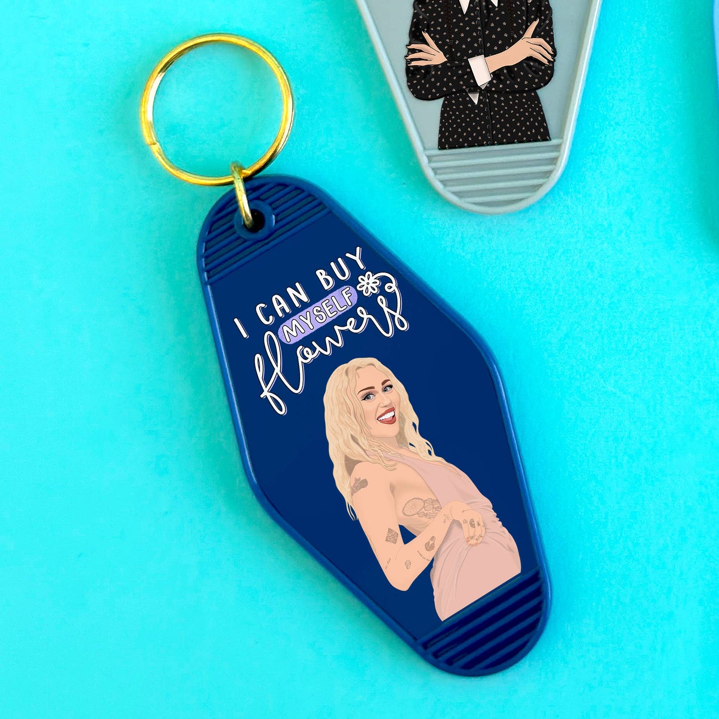 Miley Cyrus I Can Buy Myself Flowers Motel Keychain