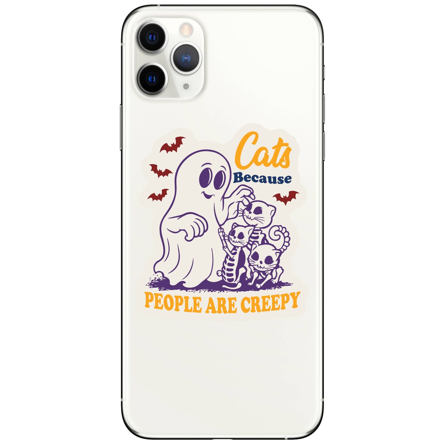Halloween Fall Cats Ghost Pets High Quality Vinyl Sticker