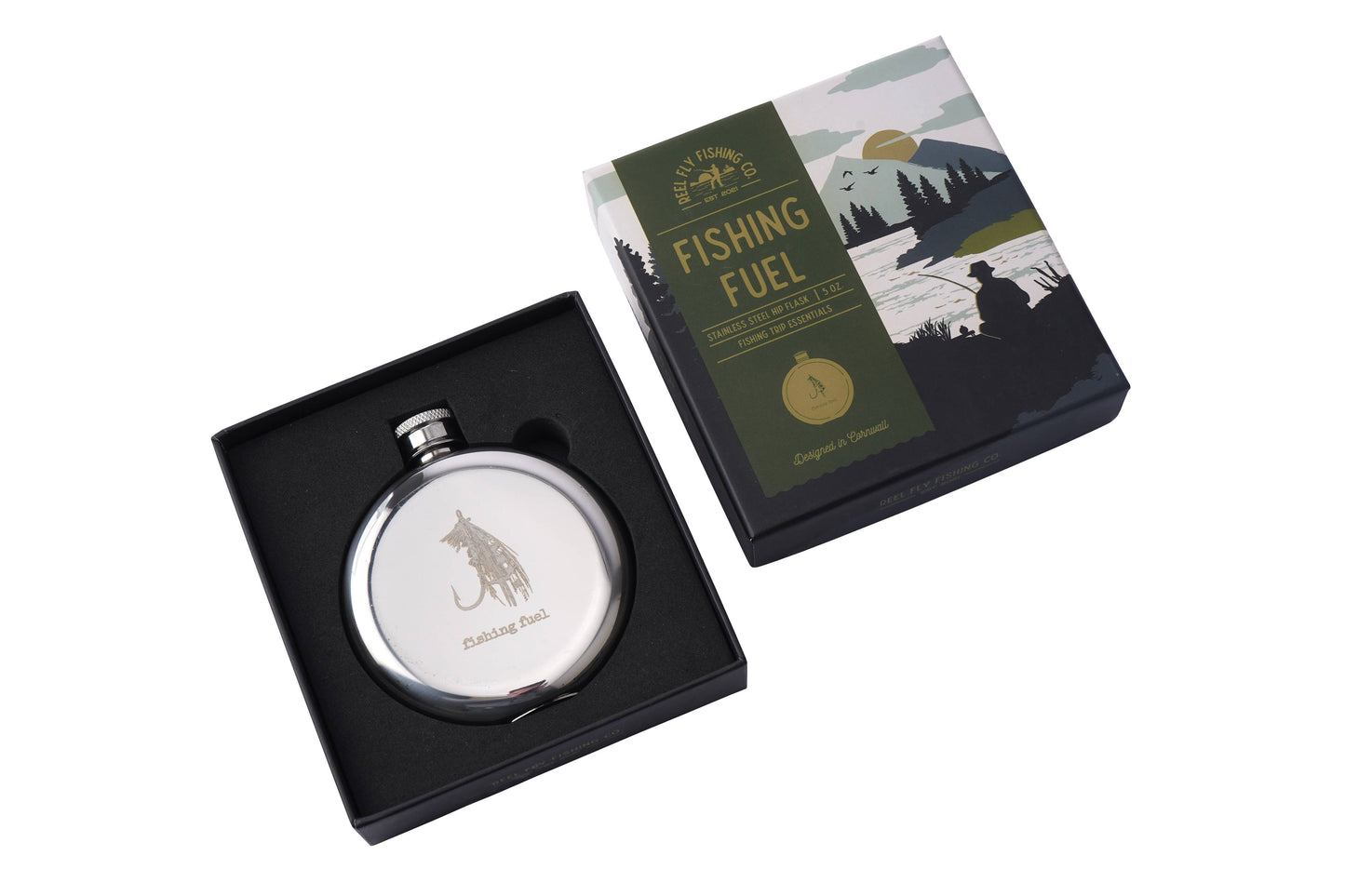 Fishing Fuel Hip Flask | Stainless Steel