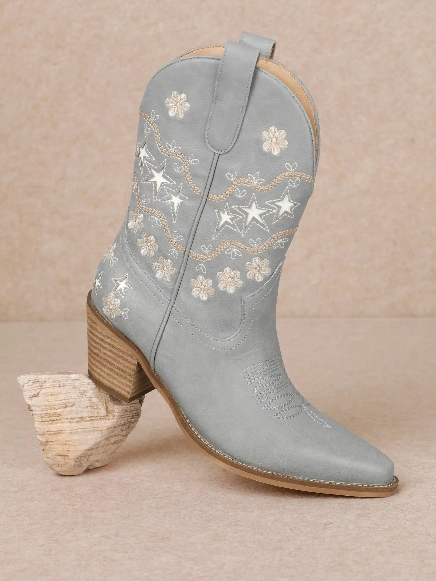 Julia Cowboy Boots | Smoke Grey