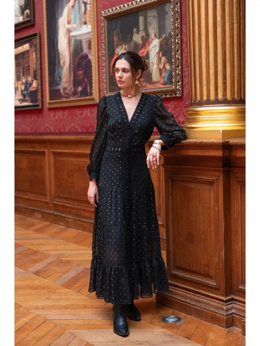 Avril Long Lace Dress