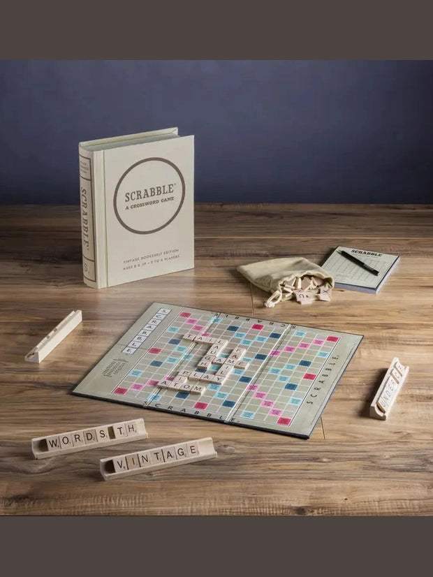 WS Game Company Scrabble Vintage Bookshelf Edition