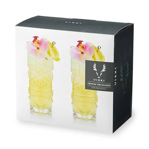 Crystal Tiki Glasses Set of 2