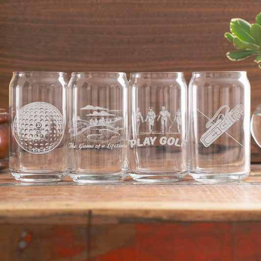 Vintage Golfing Drinking Glasses