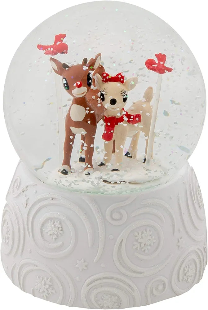 Rudolph & Clarice Snow Globe