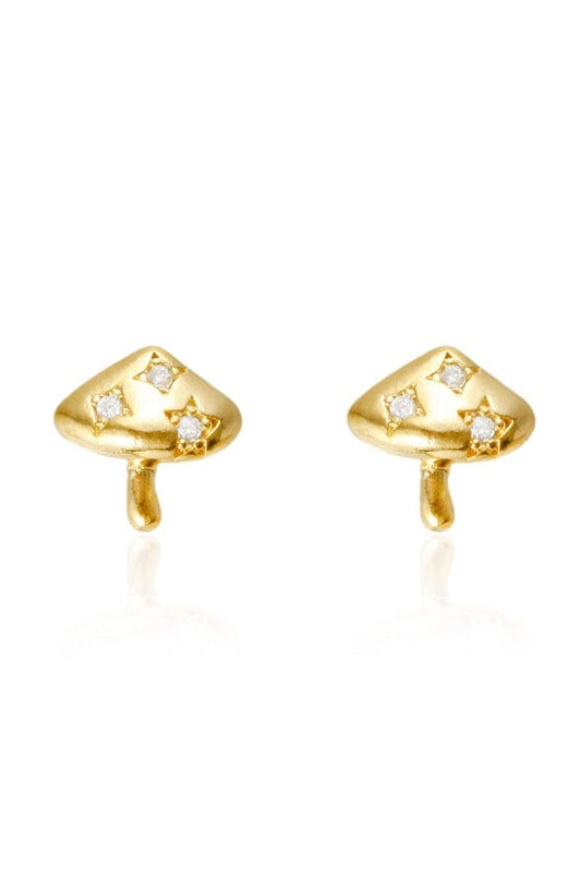 Earthstar Stud Earrings