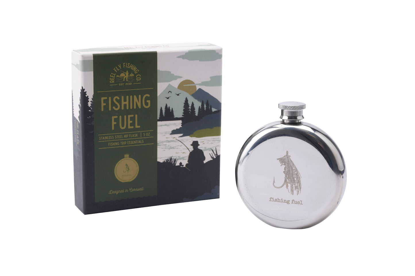 Fishing Fuel Hip Flask | Stainless Steel